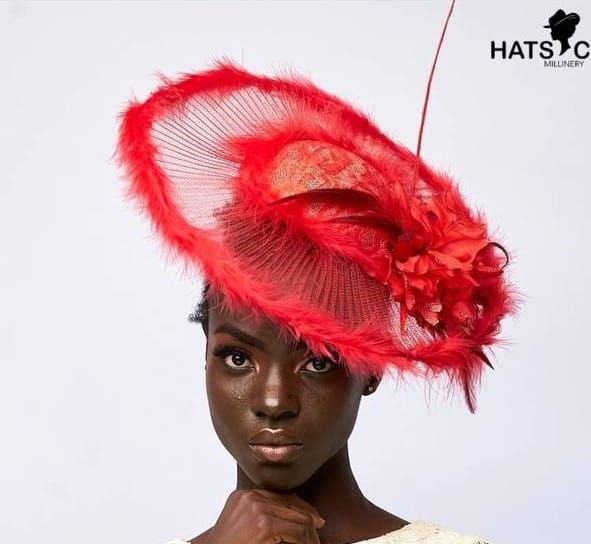 A Hats Code customer wearing her piece
