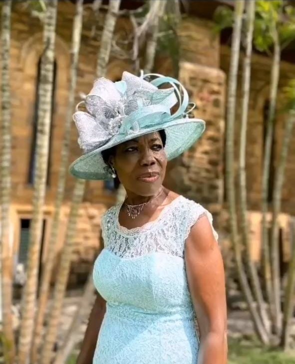 A Hats Code customer wearing her piece